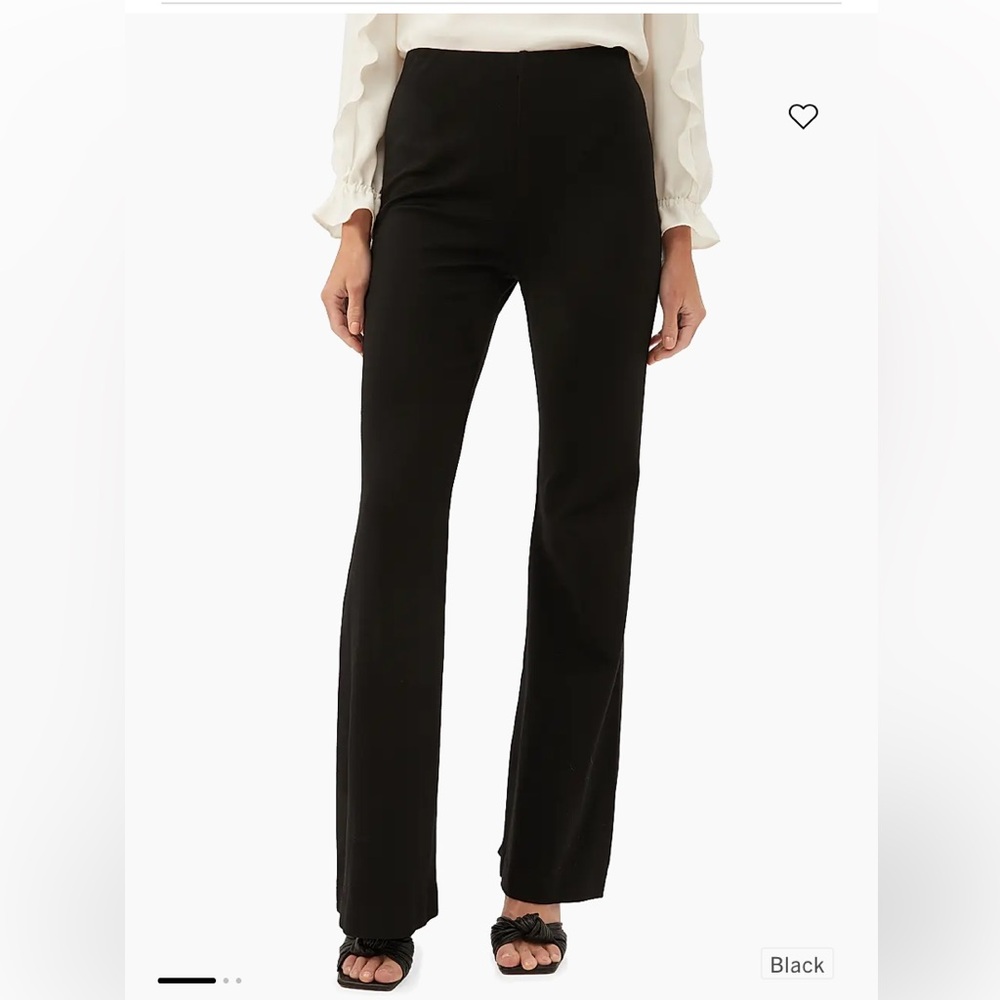 Trina Turk black side zip ponte pants, size 0